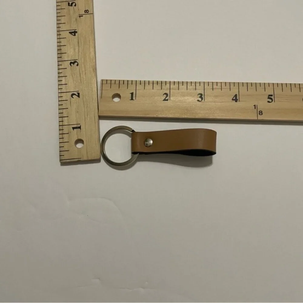 Project Cloud Tan Leather Keychain NWOT